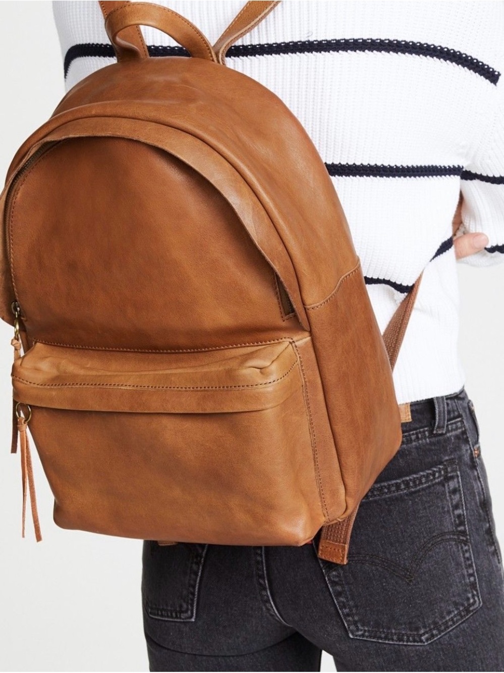 Madewell Cognac Leather Backpack